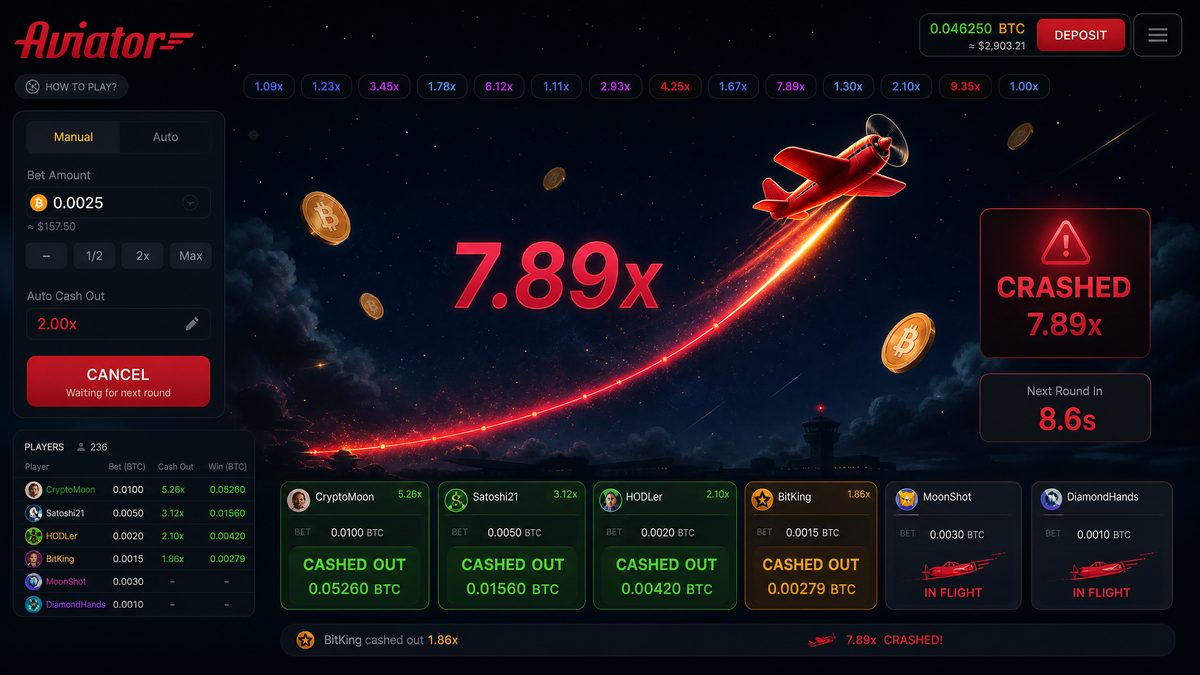 aviator crash game crypto casino