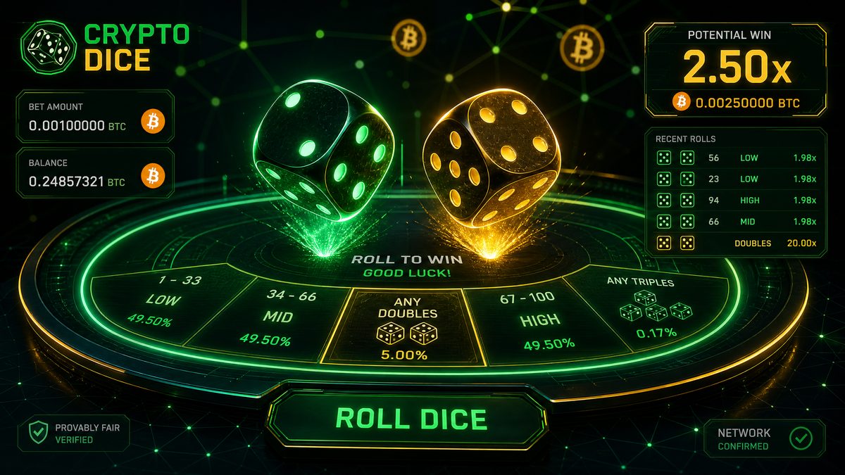 dice game crypto casino provably fair